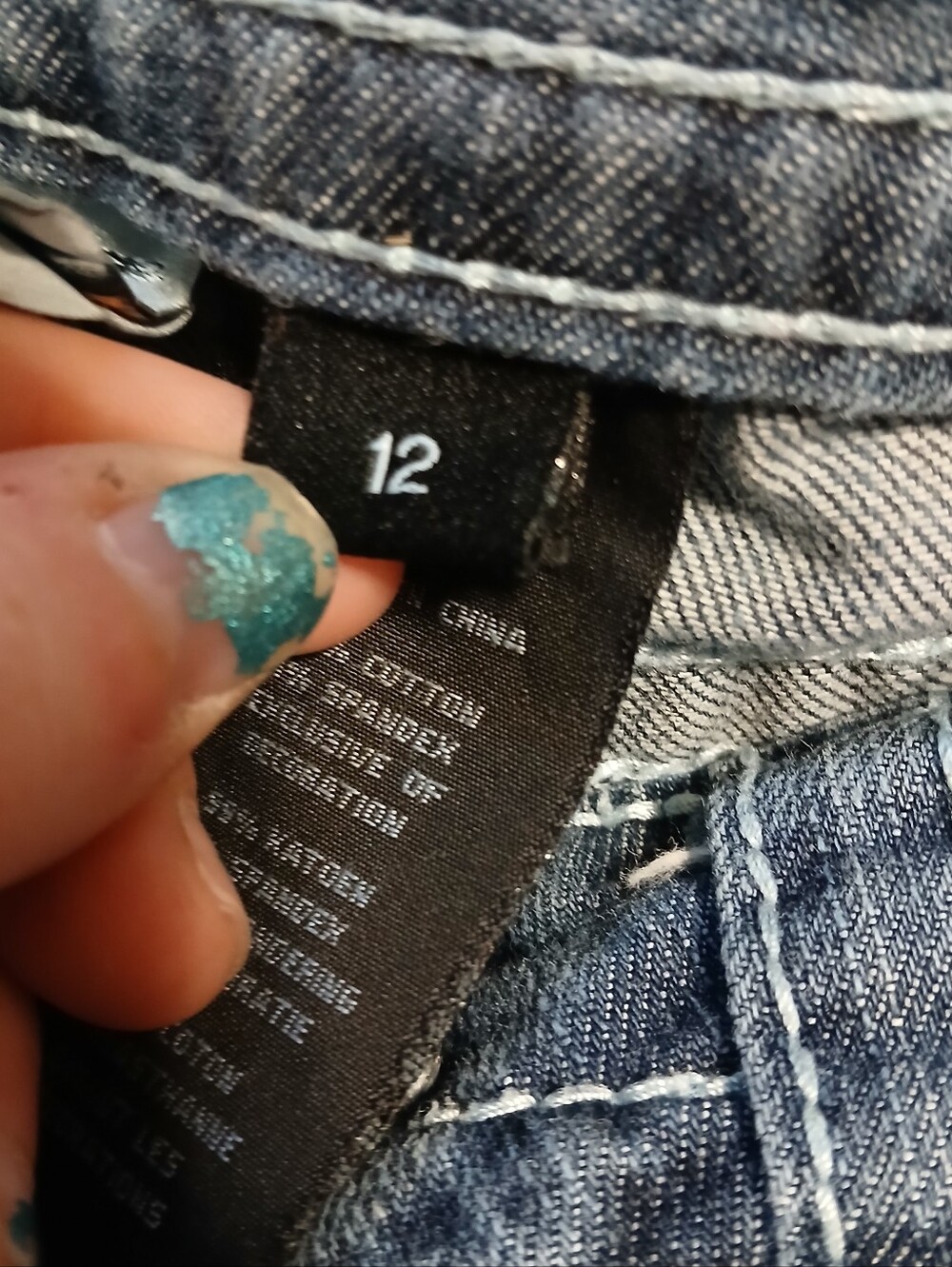 Harley Davidson Bootcut Jeans Womens Size 12 Medium Wash Flap Pocket Y2K - Picture 8 of 14